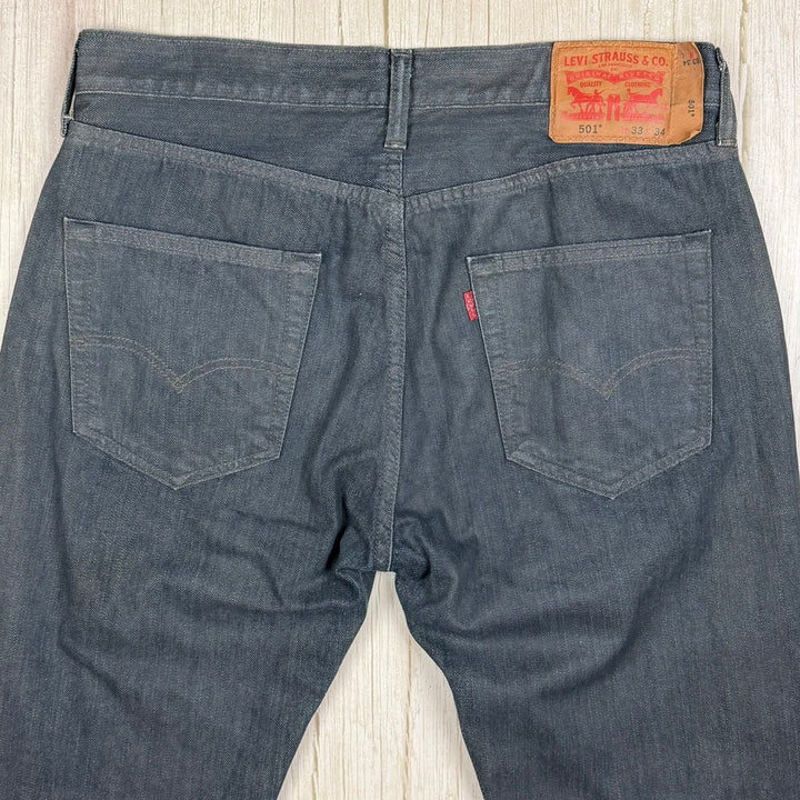 Levis 501 Button Fly Mens Jeans -Size 33/34