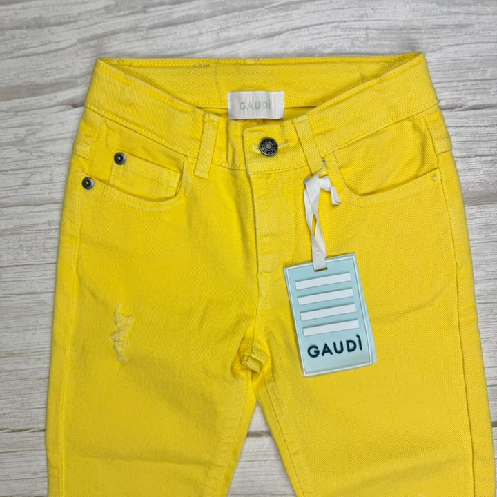 NWT - Gaudi Italy Yellow 'Shine Bright' Jeans Size - 5Y