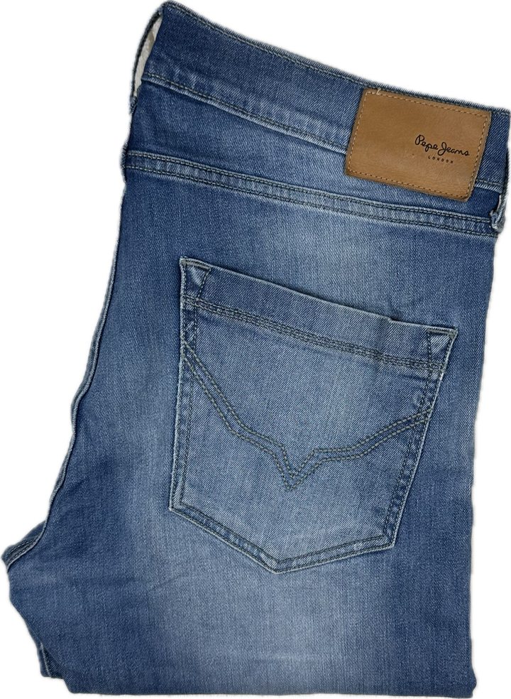Pepe London- Mens "Vapour" Stretch Slim Fit  Jeans- Size 32