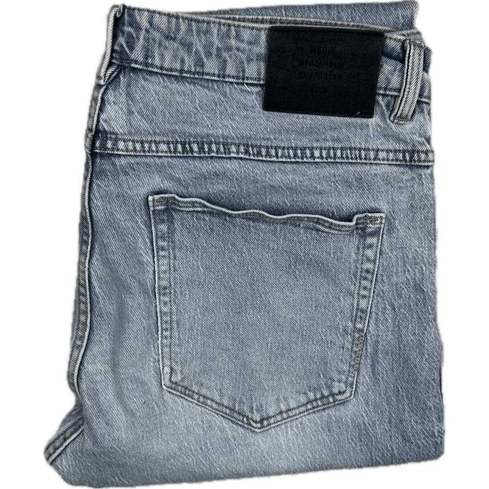 NEUW Mens 'Studio Baggy' Crop Denim Jeans - Size 36/28 - Jean Pool
