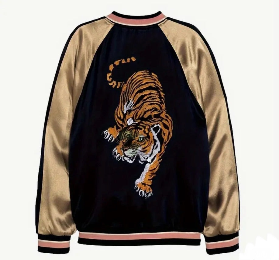 Tiger XL Jacket Patch -  Embroidered Iron On Patch
