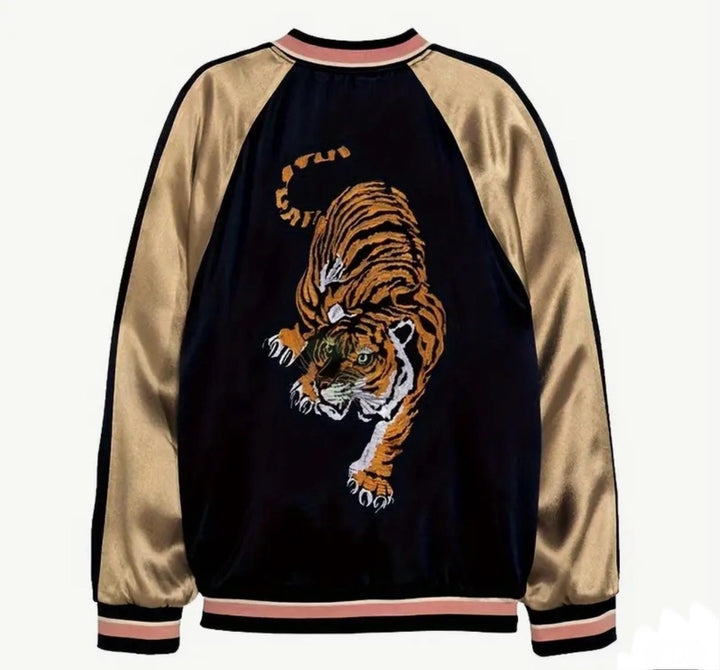 Tiger XL Jacket Patch -  Embroidered Iron On Patch