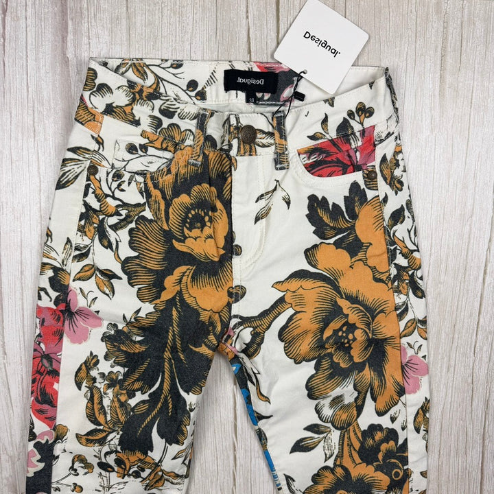 NWT- Desigual Floral Print Ladies Skinny Jeans- Size 24