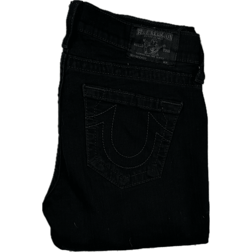 True Religion 'Casey' Skinny Black Jeans- Size 29 - Jean Pool