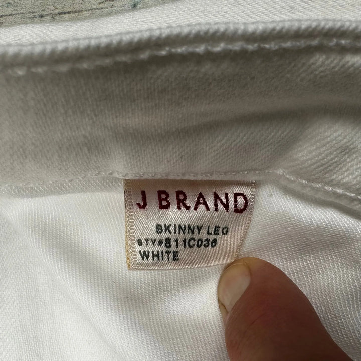 J Brand 'Skinny Leg' Mid Rise White Jeans - Size 29 - Jean Pool