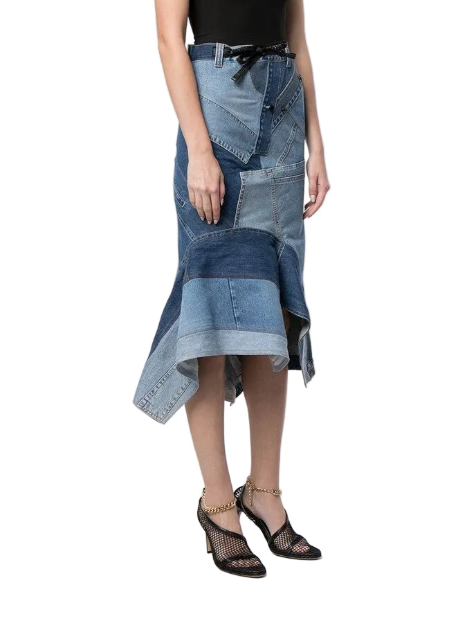NWT- Tom Ford Patchwork Denim Skirt RRP $4990 - Size 36 or S