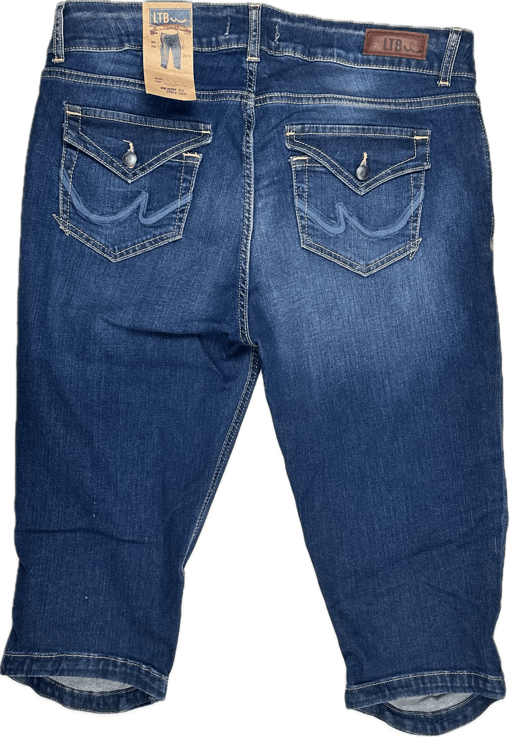 NWT- LTB Low Rise 'Cycle X' Skinny Capri Denim Shorts- Size 32 - Jean Pool