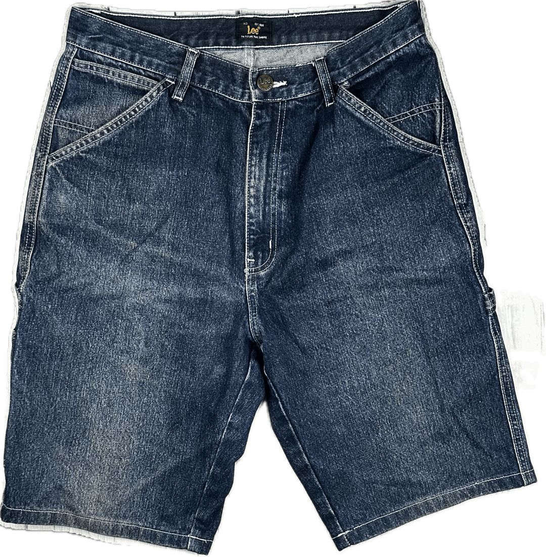 Lee Mens Distressed Carpenter Denim Shorts -Size 34