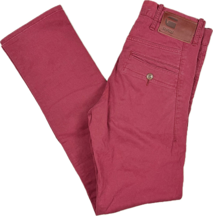 G Star RAW Correct Line 'Bronson' Red Chino -Size 29L
