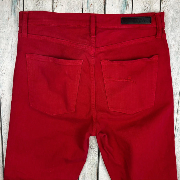 NOBODY Red Stretch Skinny Jeans- Size 30 - Jean Pool