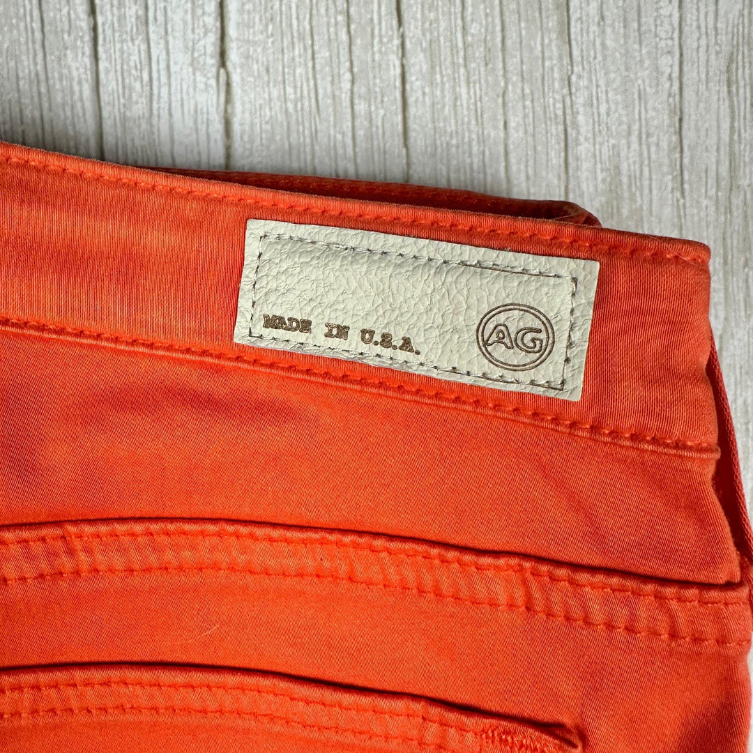 AG Adriano Goldschmied 'the Stilt' Cigarette Slim Fit Orange Jeans- Size 30R - Jean Pool