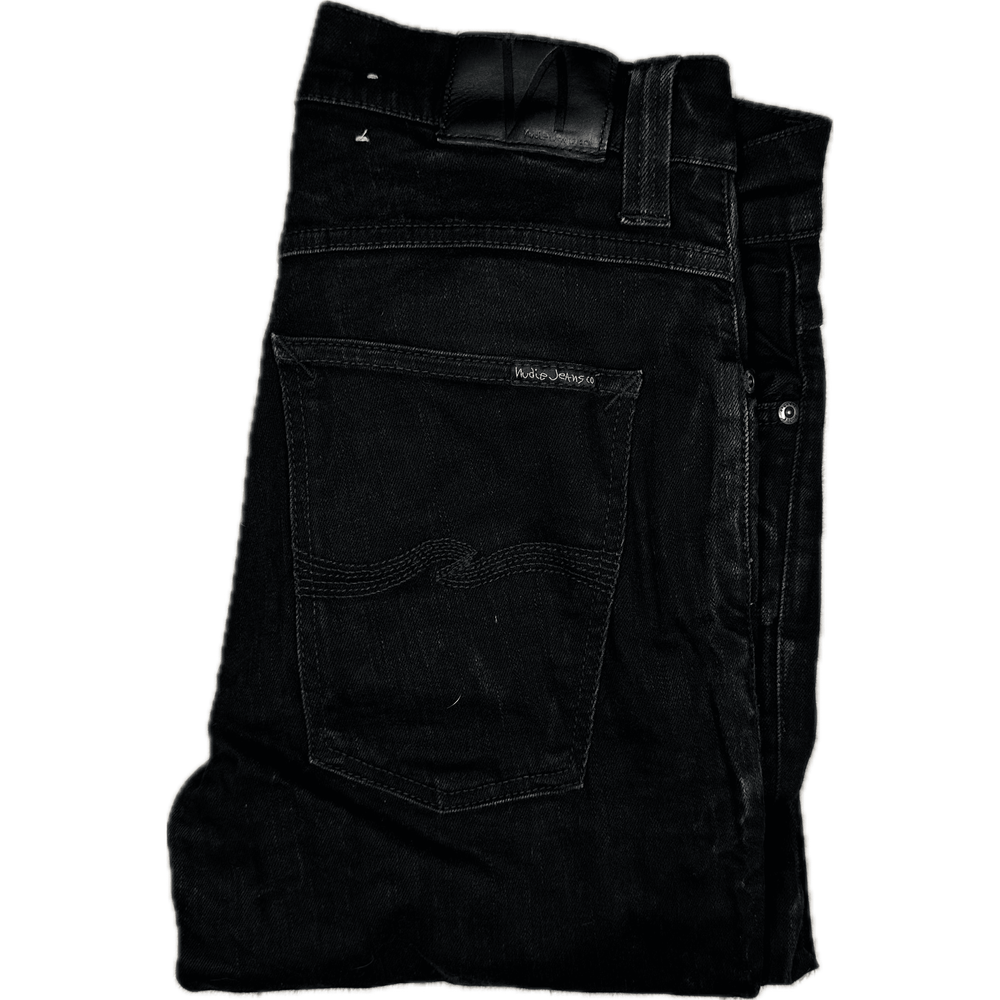 Nudie Jeans Co. 'Grim Tim' Black Ring Wash Organic Jeans - Size 34/34 - Jean Pool