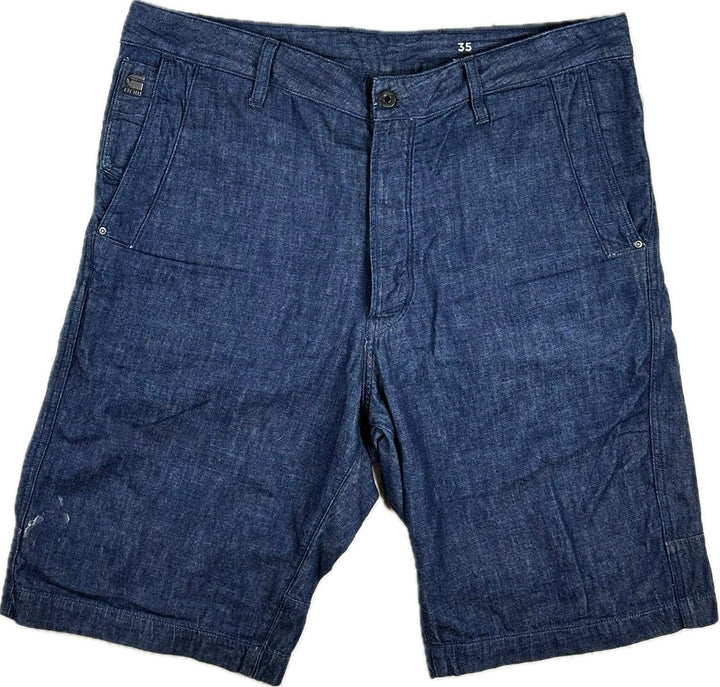 G Star RAW Mens Relaxed Shorts -Size 35 - Jean Pool