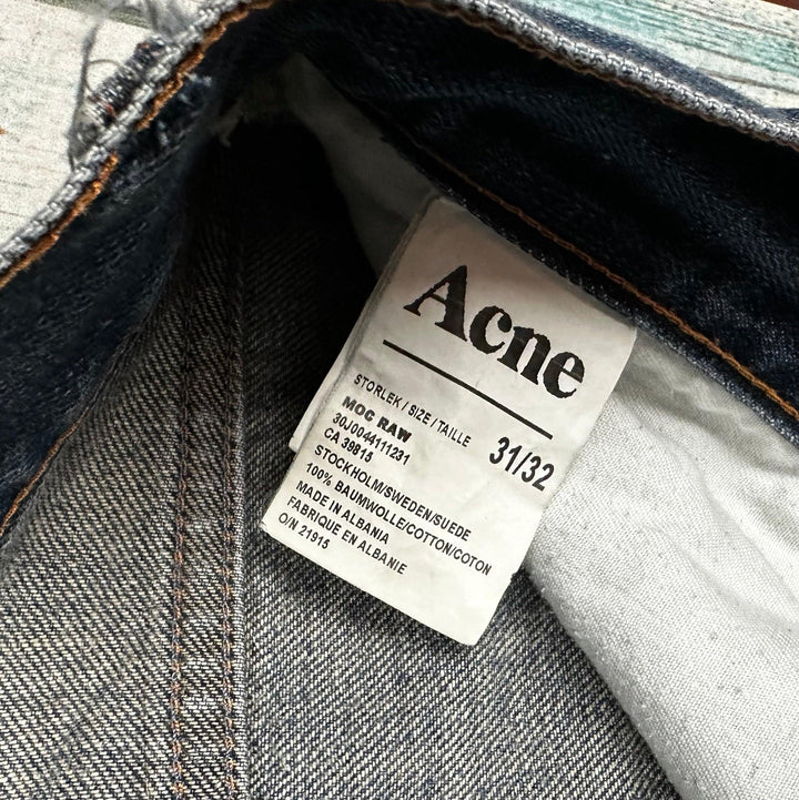 Acne Mens 'Moc Raw'Straight Fit Jeans - Size 31 - Jean Pool