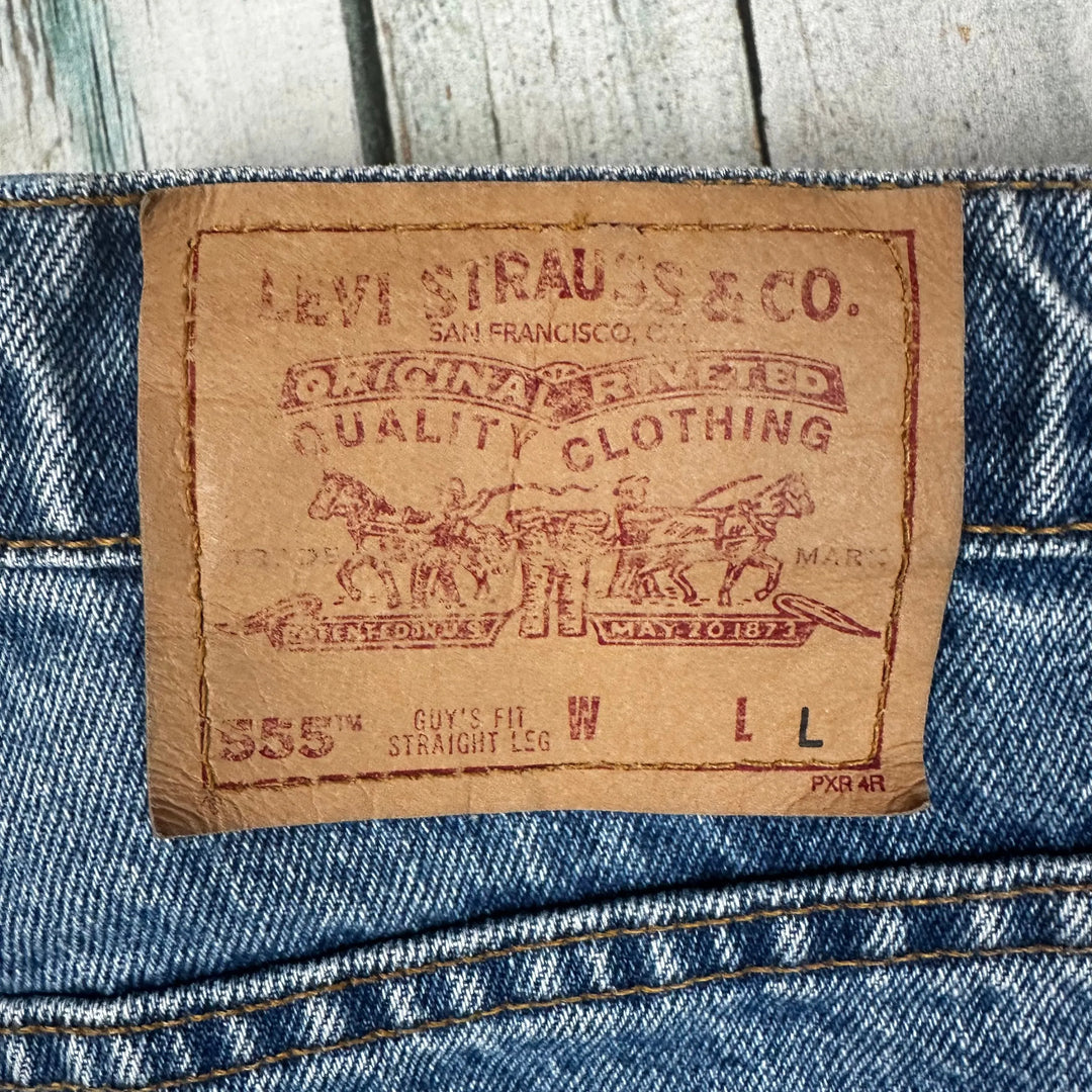 Levis 555 USA Made Vintage 90's Denim Jeans - Size 9 - Jean Pool