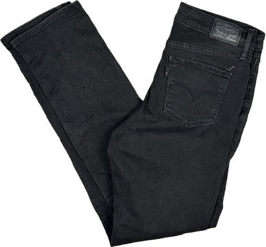 Levis 312 Shaping Slim Mid Rise Aged Black Jeans - Size 30"