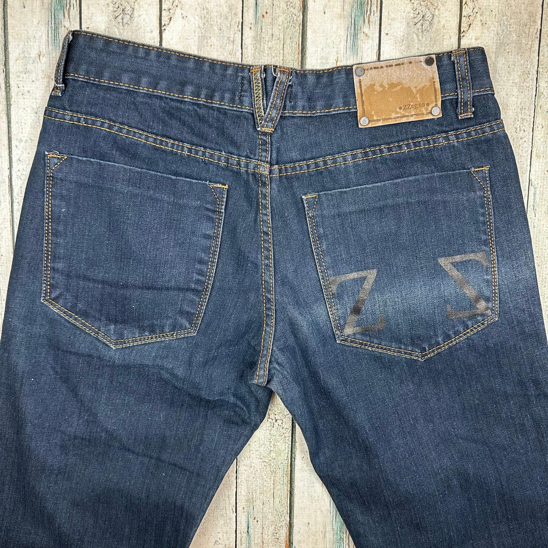 Zegna Sport Mens Denim Logo Pocket Jeans -Size 32 - Jean Pool