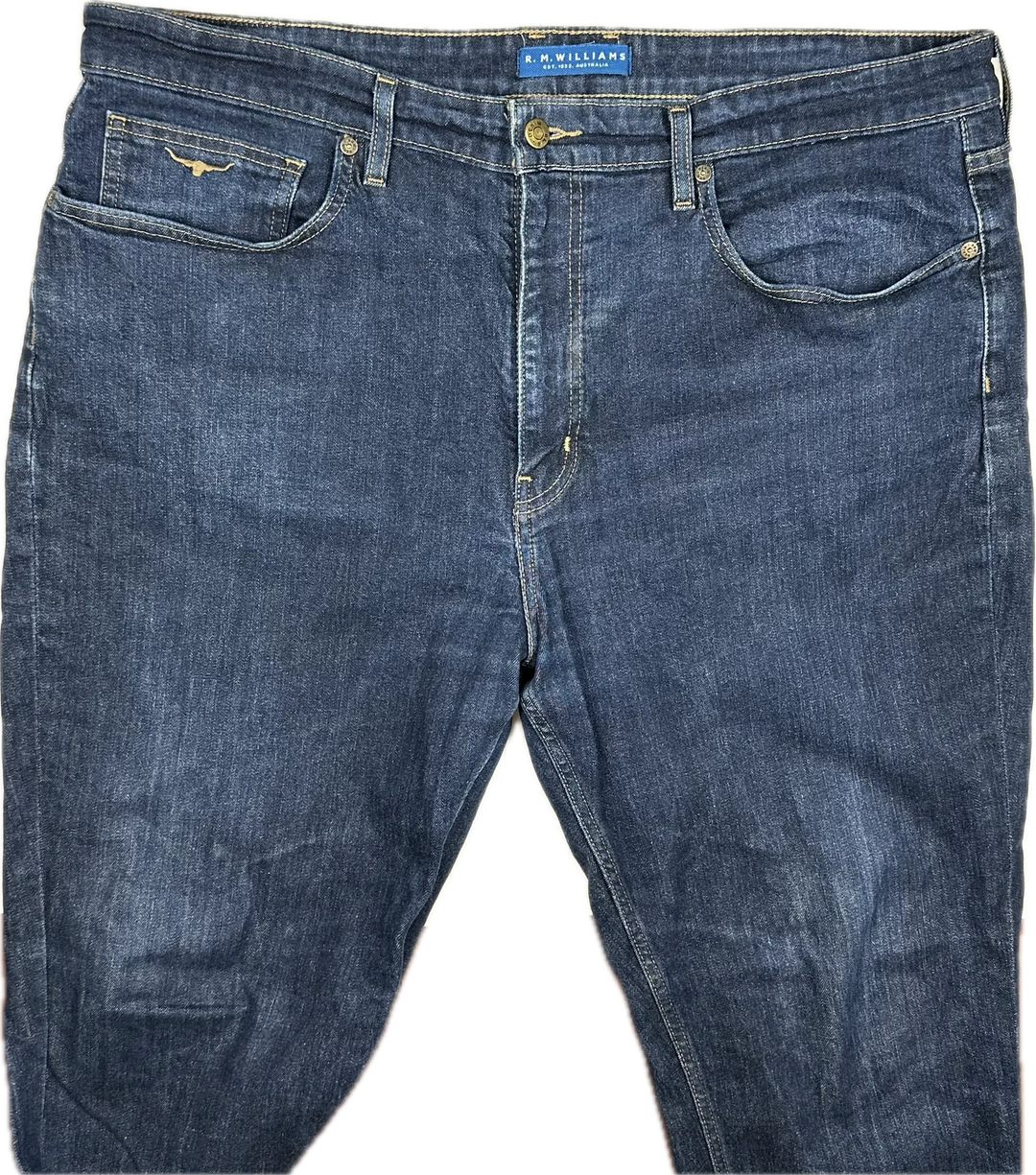 R.M. Williams Mens Straight Fit Stretch Jeans- Size 42