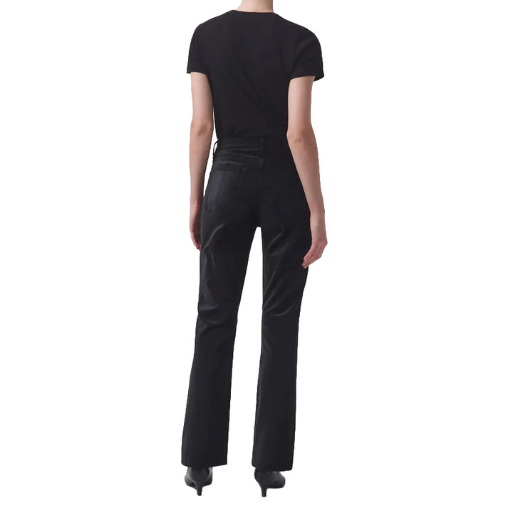 NWT- AGOLDE 'Nico' Black Velvet High Rise Boot Cut Jeans- Size 27