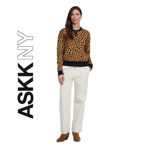 NWT- ASKK NY Wide Leg Chino Cut Stretch Cords - Size 27