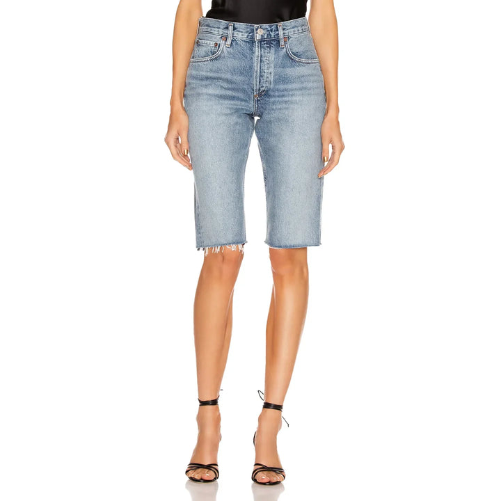 AGOLDE 'Carrie' Long Denim Shorts- Size 27