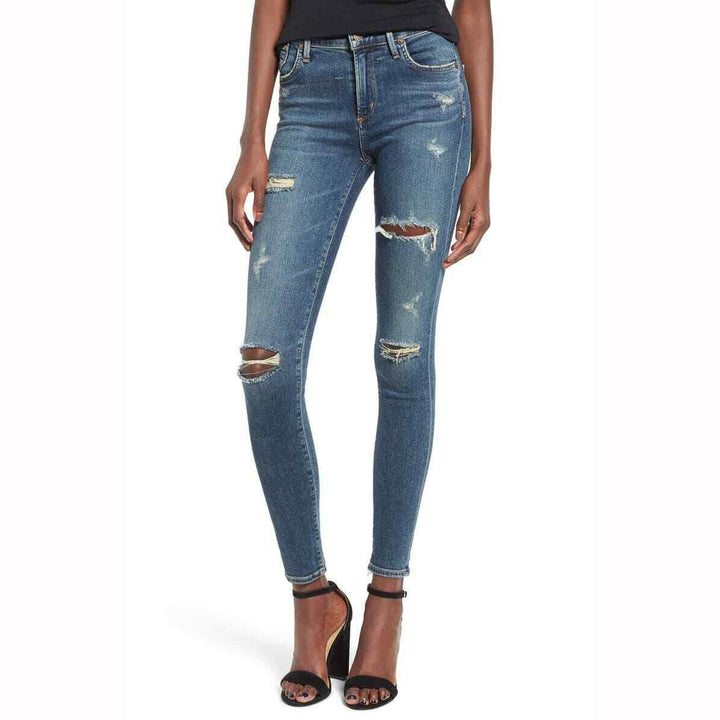 AGOLDE 'Sophie' High Rise Skinny Distressed Jeans- Size 25
