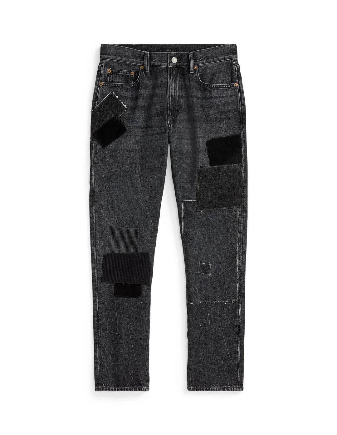 NWT-Ralph Lauren 'Avery Boyfriend' Black Patch Denim Jeans - Size 32