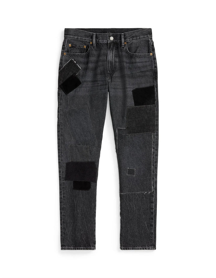 NWT-Ralph Lauren 'Avery Boyfriend' Black Patch Denim Jeans - Size 32