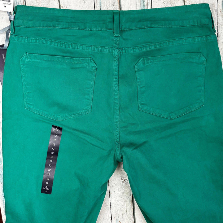 NWT - NYDJ 'Alisha' Fitted Ankle Jeans in Emerald -Size 12 US or 16 AU - Jean Pool