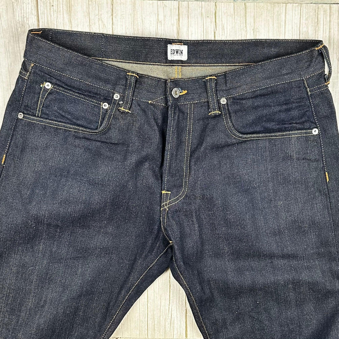 Edwin Japanese Denim- 'ED55' Rainbow Selvedge Mens Jeans -Size 36/32