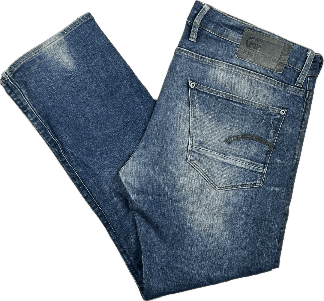 G Star 'Revend Straight' Denim Jeans -Size 36/32