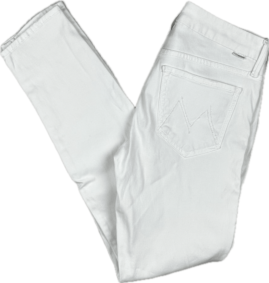 Mother 'The Looker' Glass Slipper Off White Jeans - Size 26