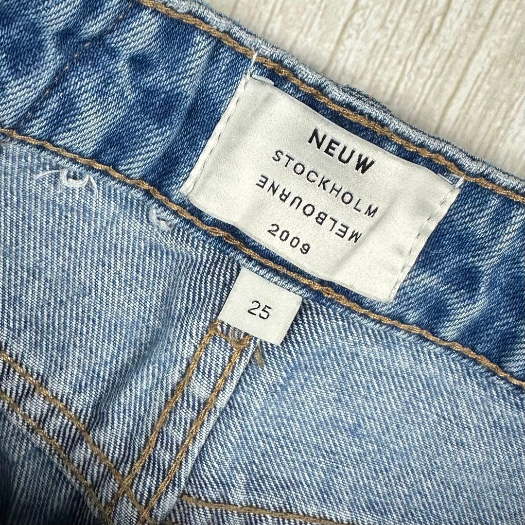 NEUW Ladies High Rise Denim Shorts  - Size 25" or 7AU