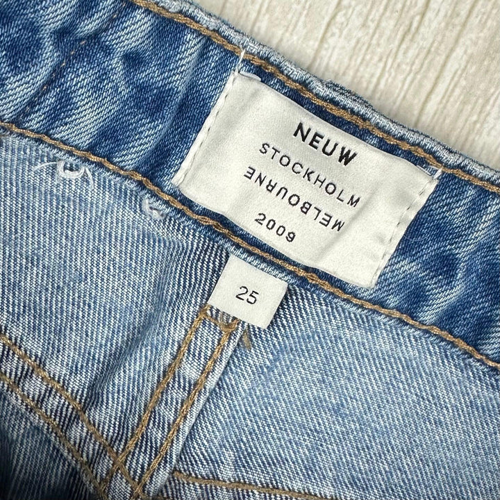 NEUW Ladies High Rise Denim Shorts  - Size 25" or 7AU