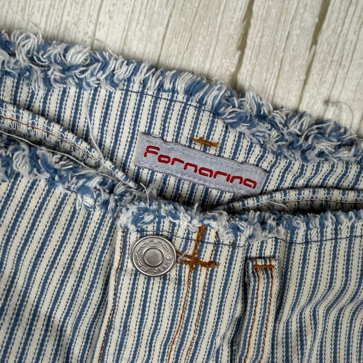 Fornarina Italy Y2K Ladies Flare Stripe Jeans -Size 25