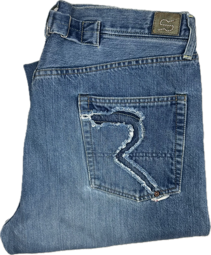 RA-RE Rag Recycle Y2K Mens Italian Relaxed Fit Jeans - Size 36