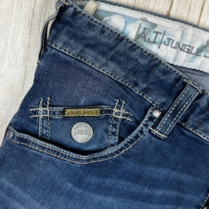 Armani Jeans Mens Low Rise Slim Jeans  -Size 32L