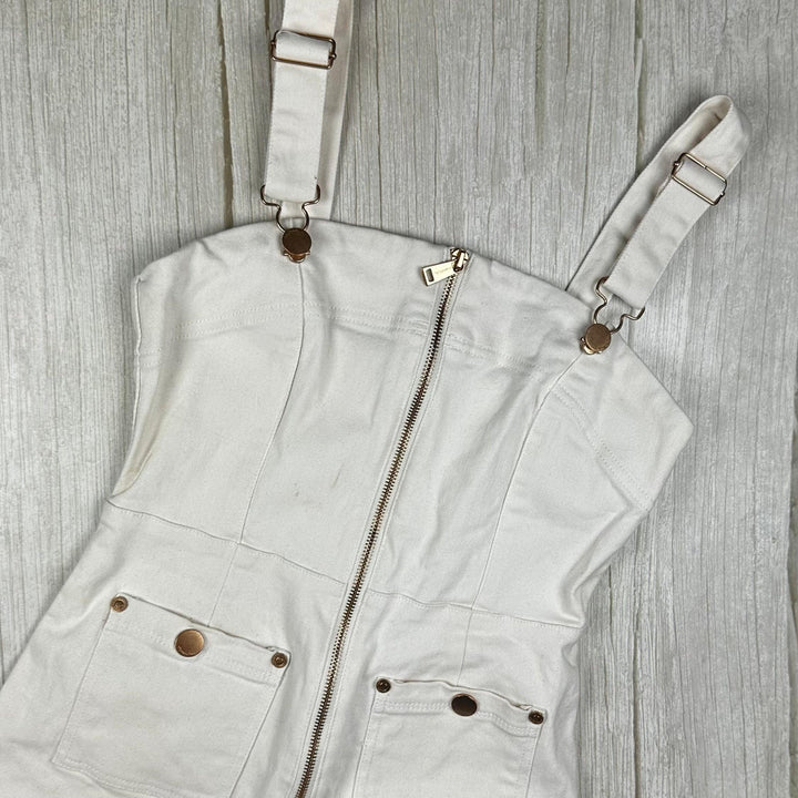 Alice McCall 'Quincy' Ivory Overalls -Size 8