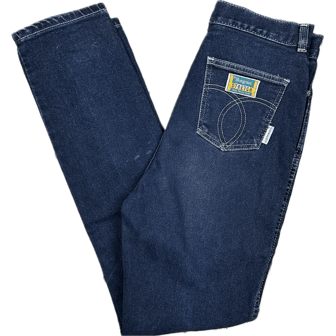 Bluegrass 1980's High Waisted Slim Australian Ladies Jeans - Suit Size 11 - Jean Pool