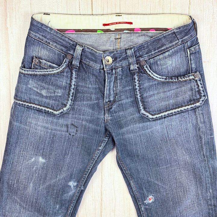 RA-RE Rag Recycle - Y2K Stunning Italian Distressed Jeans  -Size 30