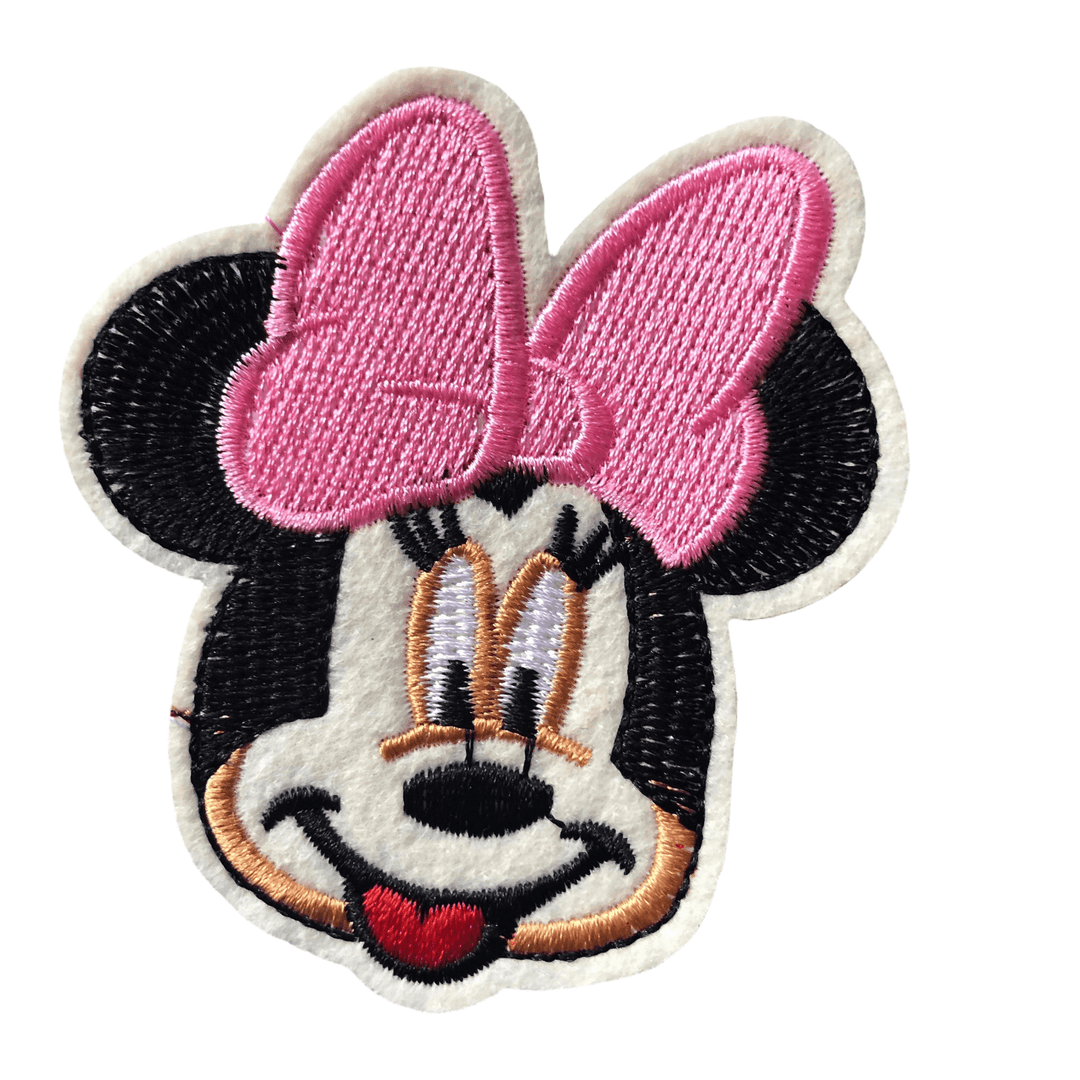 Minnie with Pink Bow- Embroidered Cloth Patch