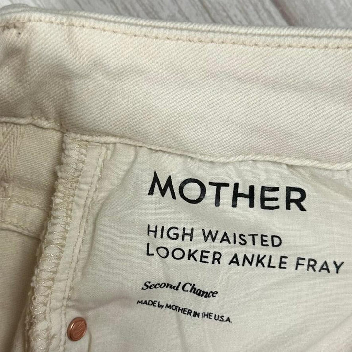 Mother 'High Waisted Looker' Second Chance Ivory Jeans - Size 28