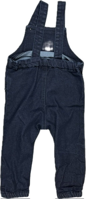 Lil' Atelier Denmark Classic Bib Front Denim Overalls - Size 9-12M