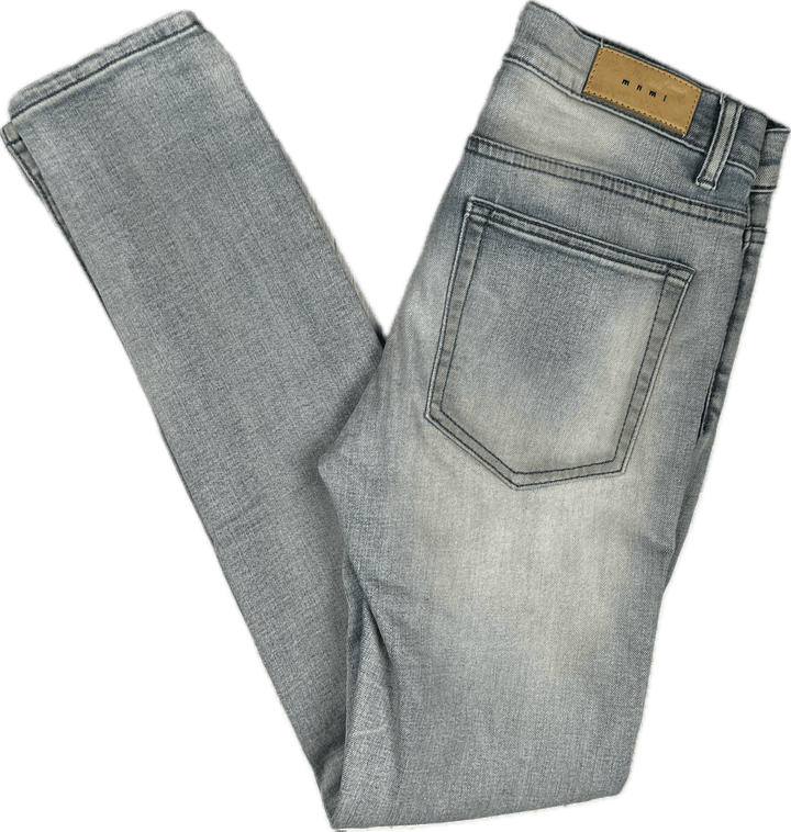 MNML Mens Blue Distressed Skinny Jeans - Size 29