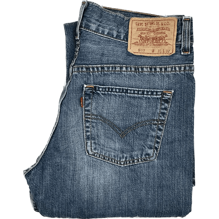 Mens Vintage Levis Bootcut 503 Denim Jeans - Size 31 - Jean Pool