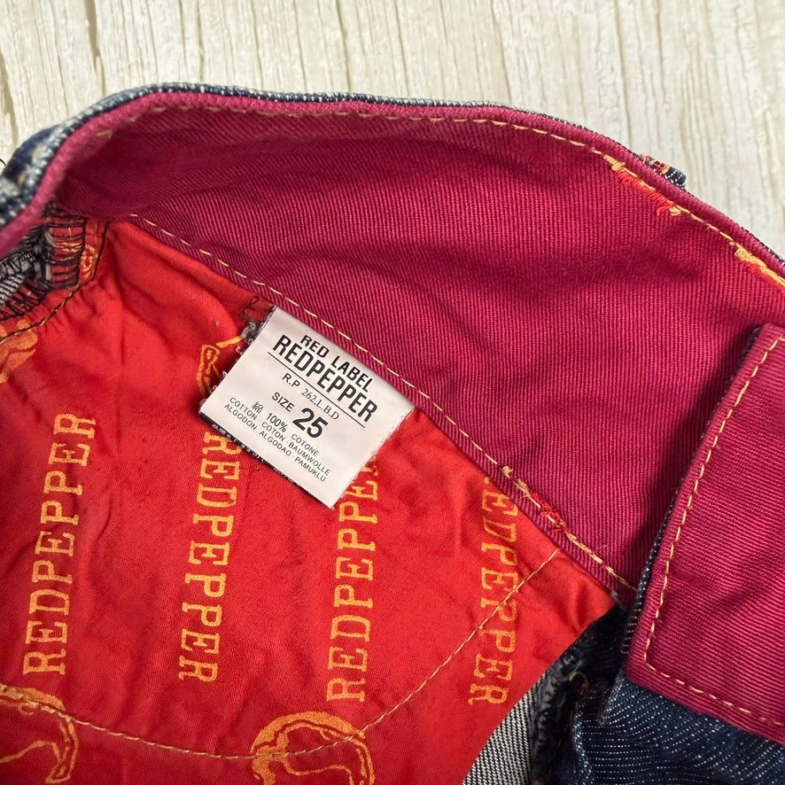 Red Pepper Japan Y2K Embroidered  Ladies Low Rise Boot Jeans - XS