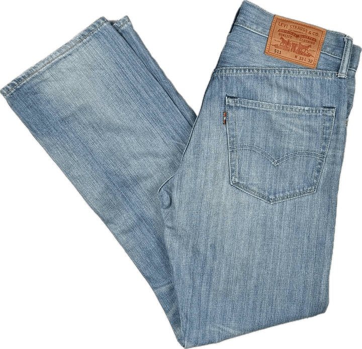 Levis Slim Straight 511 Men's Denim Jeans - Size 33/32 - Jean Pool