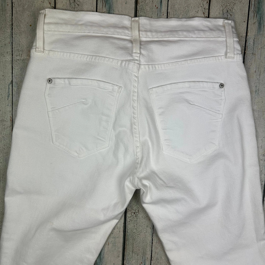James Jeans White 'High Class Edition' Stretch Denim Jeans -Size 30 - Jean Pool