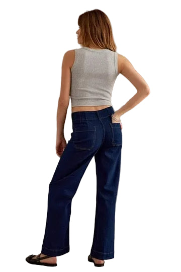 NEW- Meave USA Womens Wide Leg Flare Jeans - Size 34 XTall