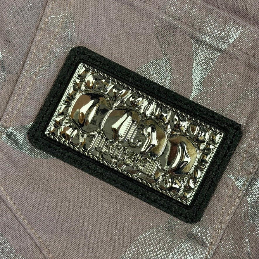 NWT- Just Cavalli Italy Ladies Lavender/Silver Jeans - Size 26"